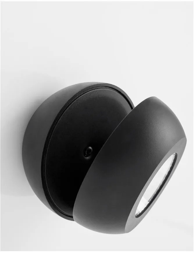 Spot LED aplicat perete sau tavan, directionabil Gon negru NVL-9105101