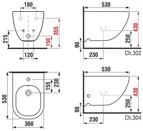 JIKA H8317120003021 - Bide suspendat MIO ceramică/alb