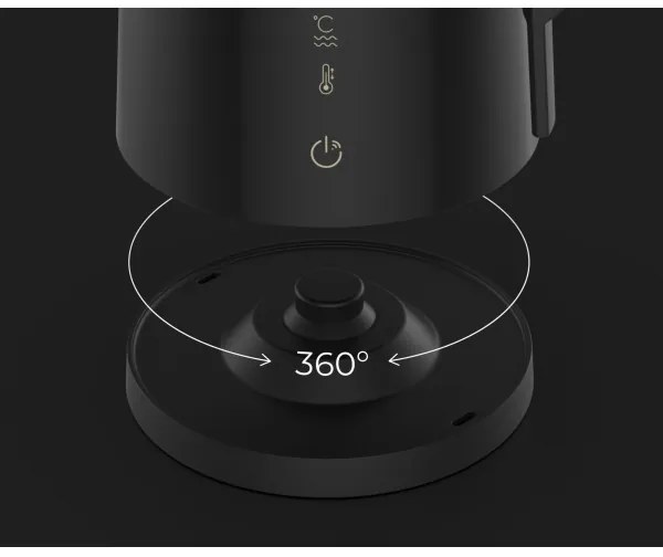 AENO - Fierbător inteligent 1,7 l, 2200W, LED, negru