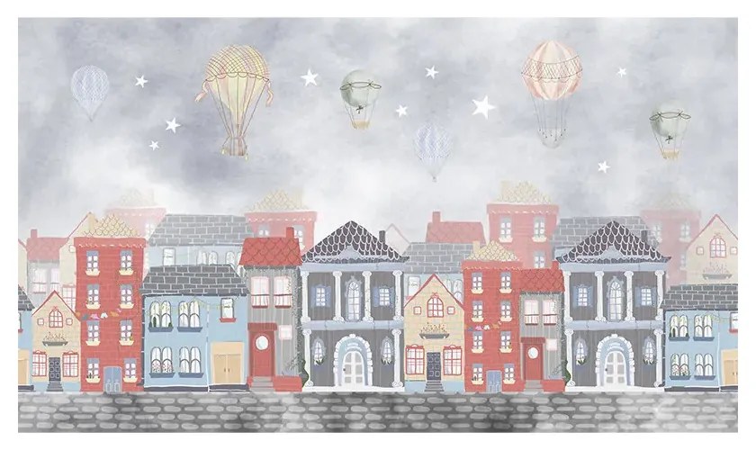 Tapet VLAdiLA Blue Joyous Neighbourhood 520 x 300 cm