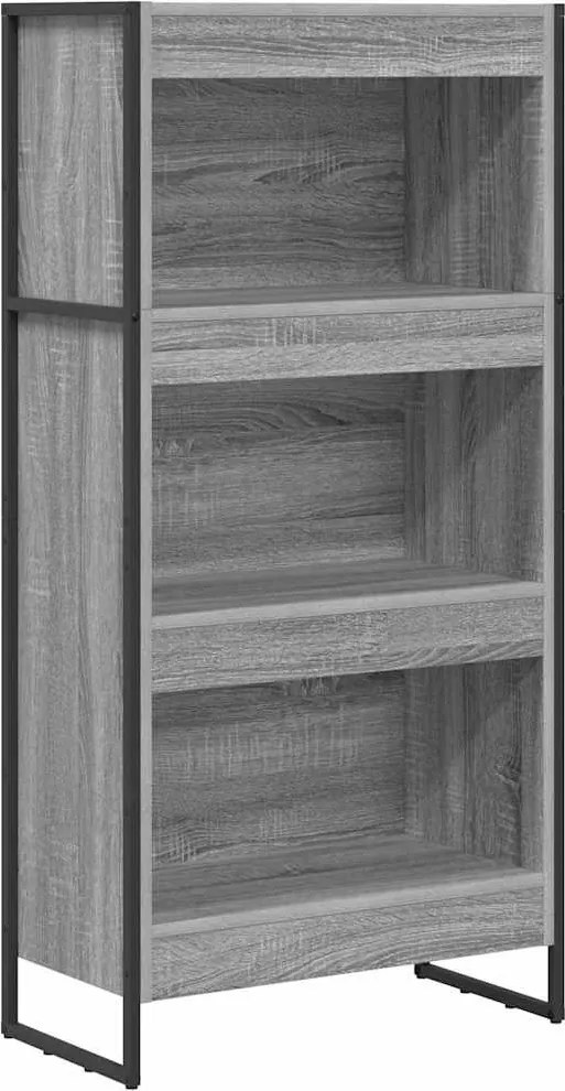 vidaXL Dulap pentru cărți Gri Sonoma 80 x 30 x 155 cm Lemn compozit