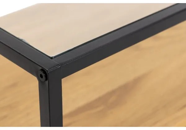 Comodă TV ZEIN, stejar/negru