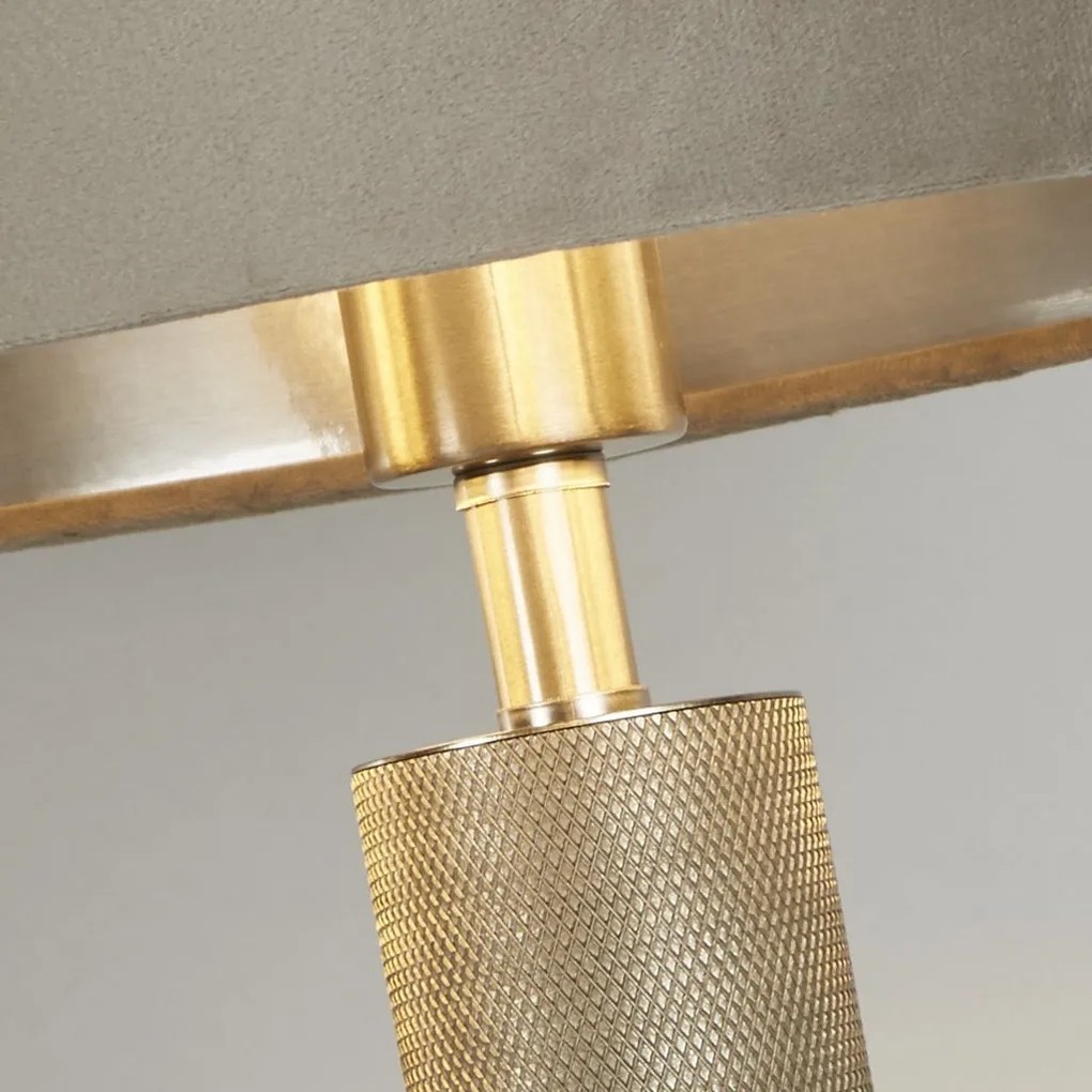 Veioza/Lampa de masa design decorativ London argintiu/taupe