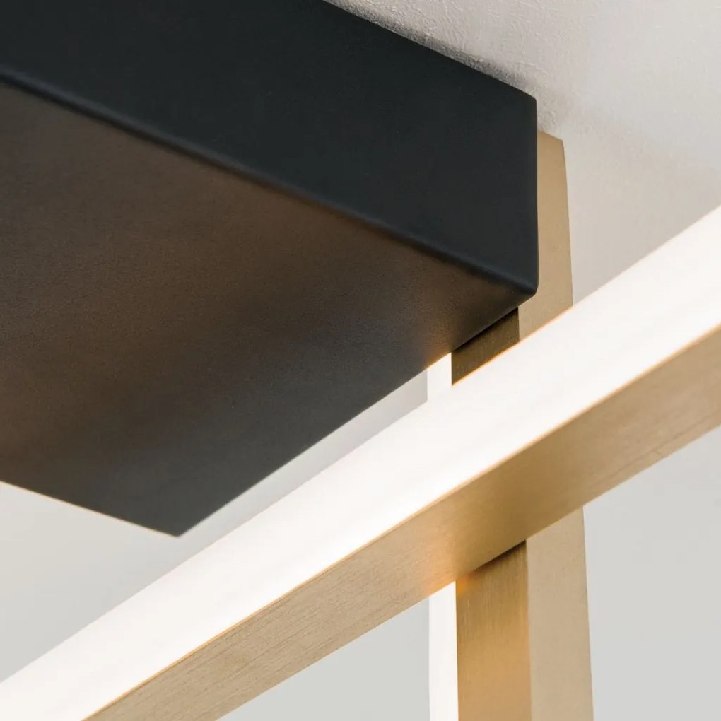 Plafoniera LED moderna stil minimalist STARGATE 27W negru/auriu