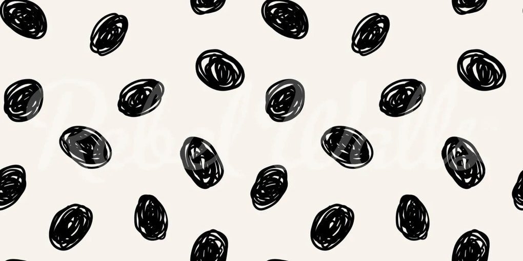 Tapet Doodle Dots, Black, Rebel Walls