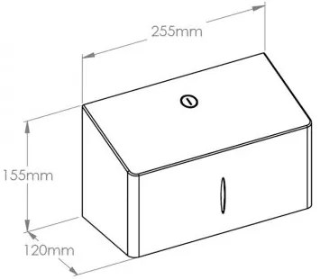 Dozator de prosoape de hârtie Stella R10 Advanced Mini, oțel inoxidabil mat