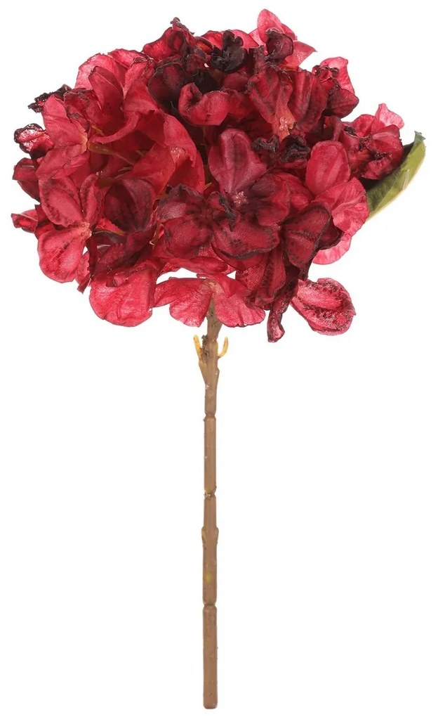 Hortensie roșie - floare artificială tăiată, 62 cm