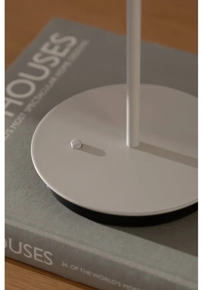 Veioză gri deschis LED din metal cu abajur din metal (înălțime 31 cm) Asteria Move – UMAGE