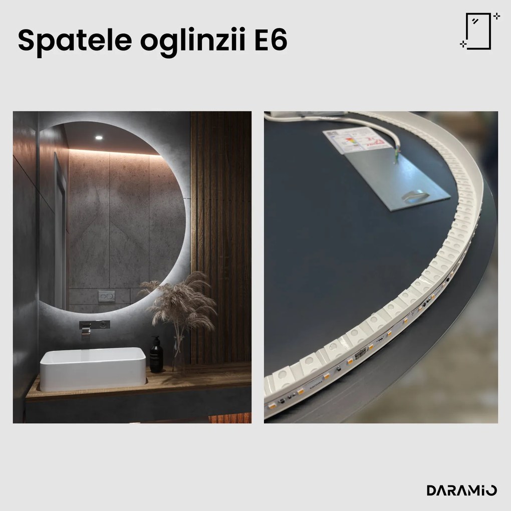 Oglindă rotundă cu iluminare LED E6