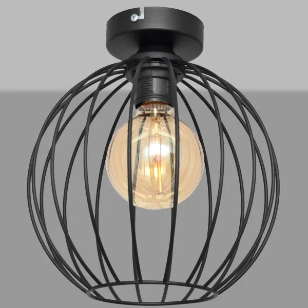 Lustră aplicată MERCURE 1xE27/15W/230V d. 24 cm neagră