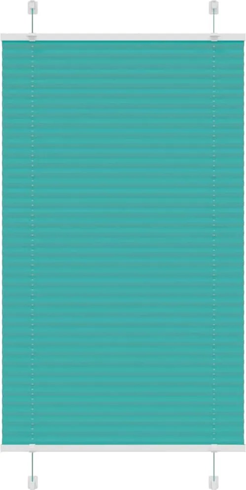 vidaXL Jaluzea plisată verde petrol 75x150 cm Lățime țesătură 74,4 cm