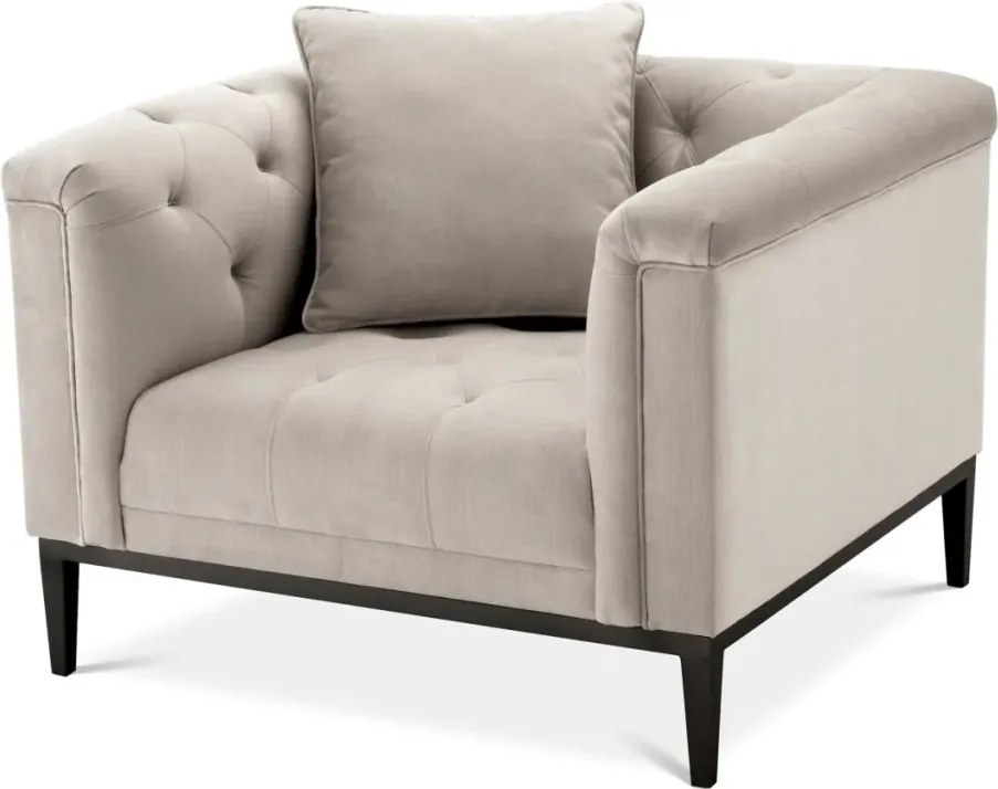 Fotoliu elegant design LUX Cesare, pebble grey 111012 HZ