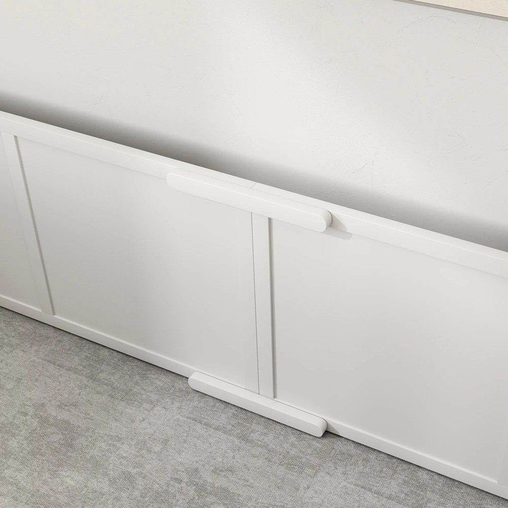 PawHut Cutie de naștere pentru câini pui, parc de naștere cu ușă cu înălțime reglabilă, pentru câini mari, 196 x 96 x 48 cm | Aosom Romania