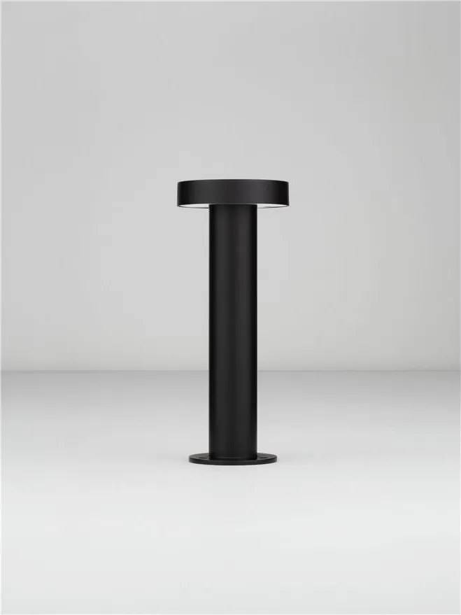 Stalp exterior IP65 LED 3000K GONG negru H-30cm
