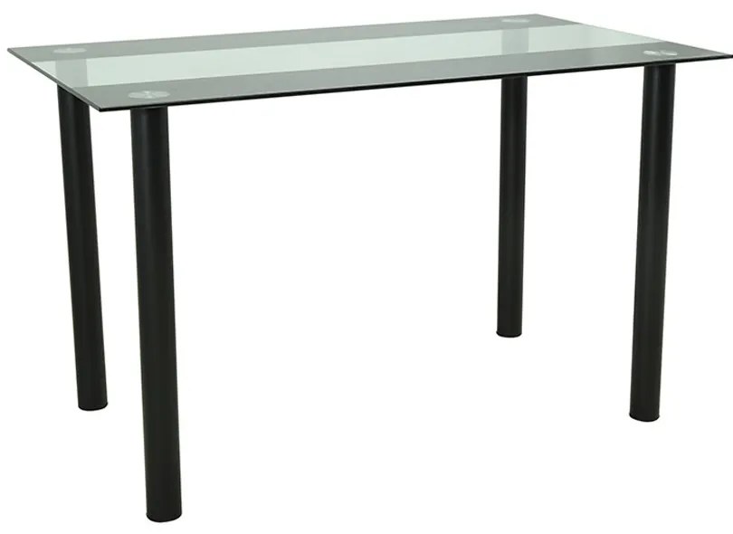 Set de masă Mezza 4+1 alb-negru