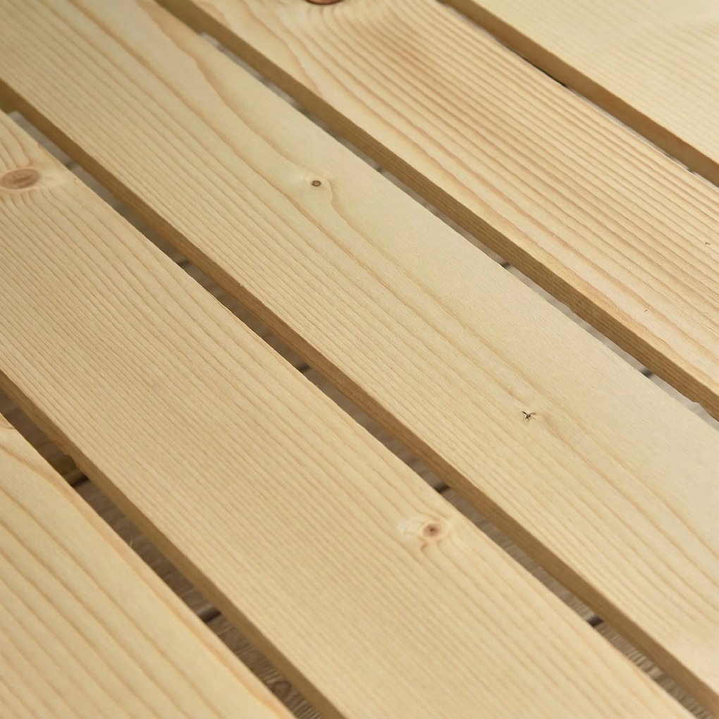 Outsunny Pat Grădină Legume Înălțat Lemn cu Roți, Jardiniera Înălțată cu Raft Inferior, 118x55x83cm, Natural | Aosom Romania