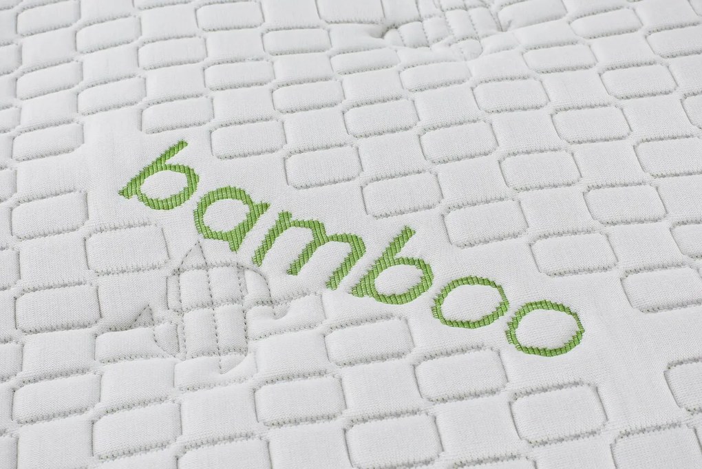 Saltea Ortopedica, Hipoalergenica, Premium Bamboo Memory Latex, 140x200 cm, H 26 cm, Arcuri Pocket, 7 Zone de Confort