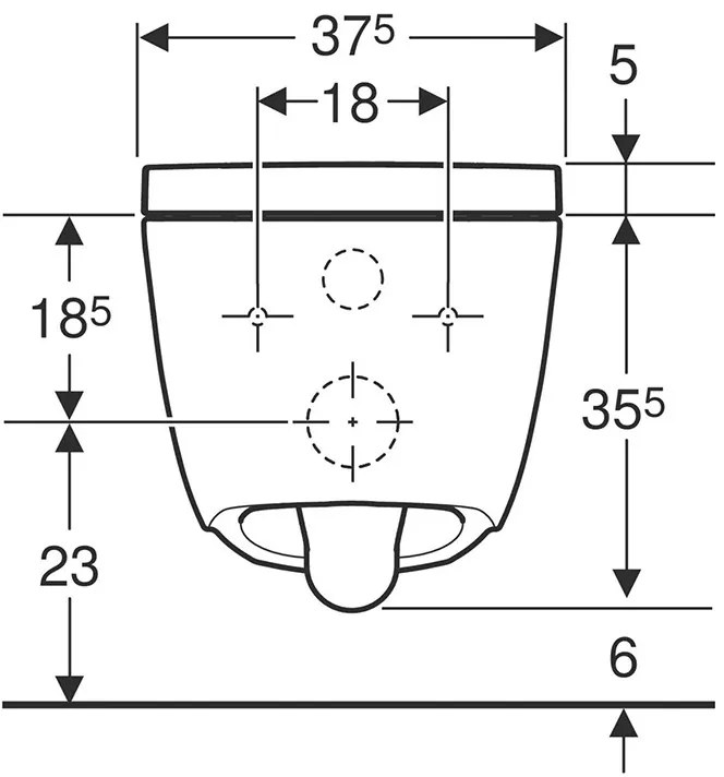 Set vas WC suspendat, Geberit, AquaClean Alba, capac cu funcție de bideu, TurboFlush, alb