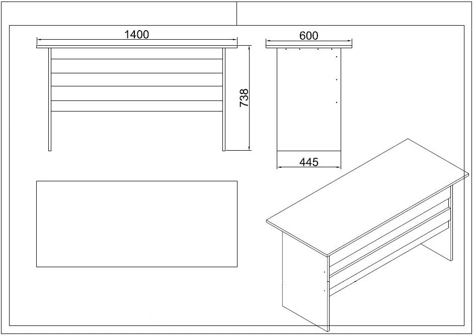 Set mobilier de birou VO17-BA