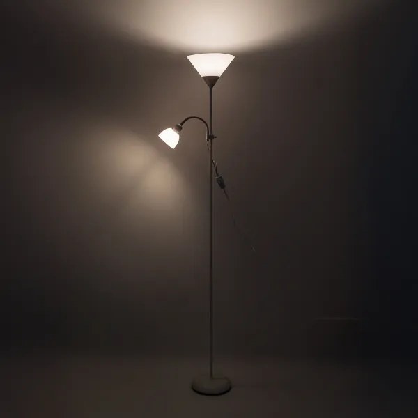 Brilagi - Lampadar ARIANA 1xE27/100W/230V + 1xE14/25W alb
