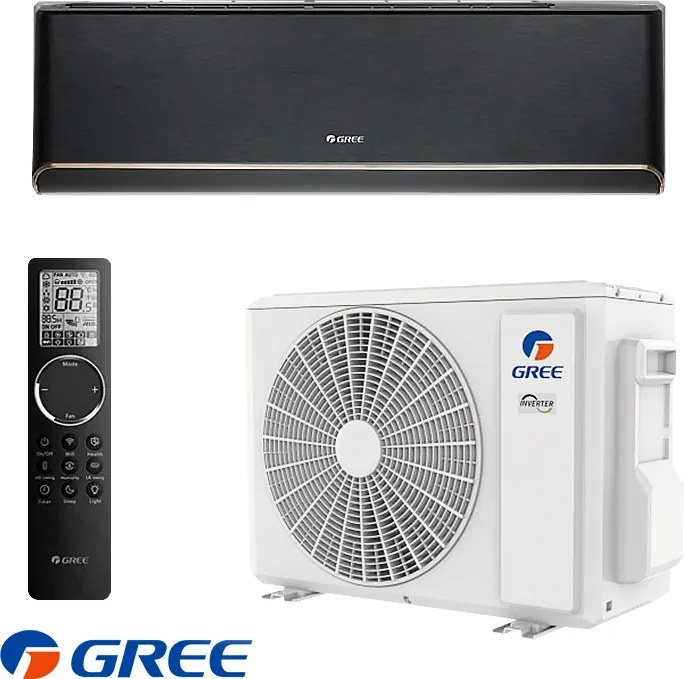 Aparat de aer conditionat inverter Gree Airy GWH18AVDXE-K6DNA1A, 18 000BTU, 35 m², A+++/A++, R-32, Negru