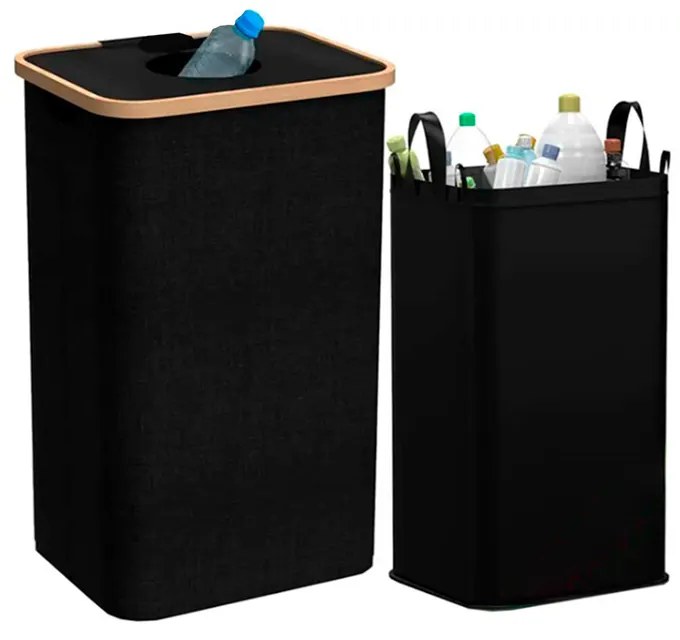 Colector selectiv de sticle 100l negru