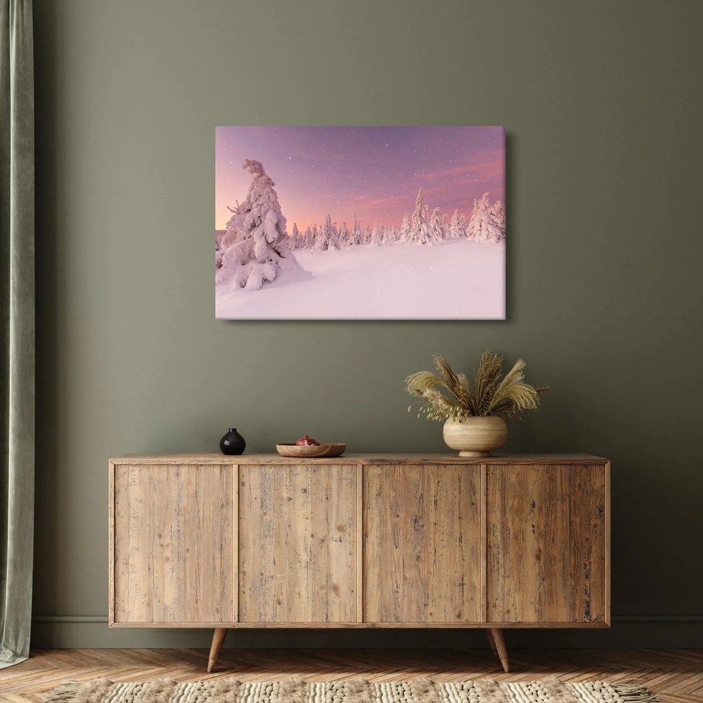 Tablou - Copaci sub așternut de zăpadă (90x60 cm)