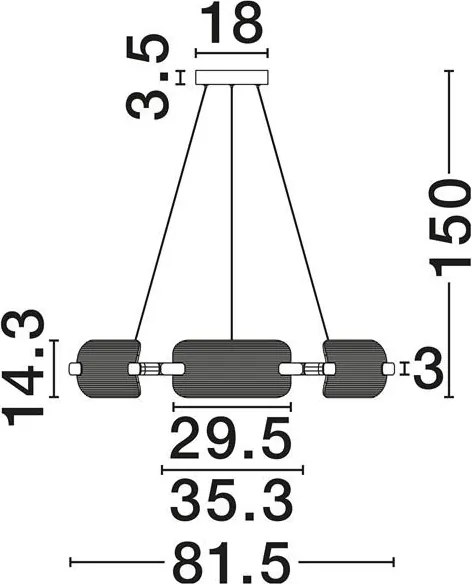 Lustra LED suspendata circulara EMERY D-81,5cm