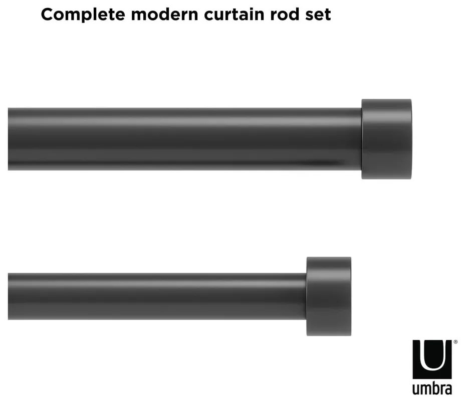Galerie de perdea extensibilă 168-305 cm din oțel Cappa – Umbra
