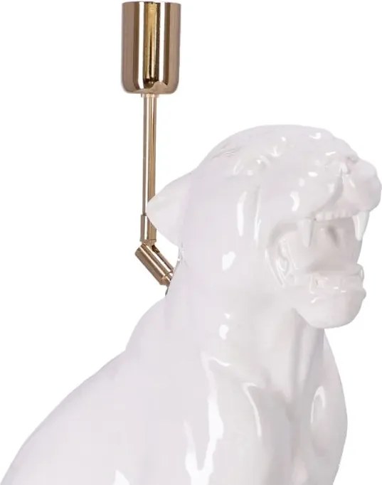 Lampa ceramica Leopard Alb h 45 cm