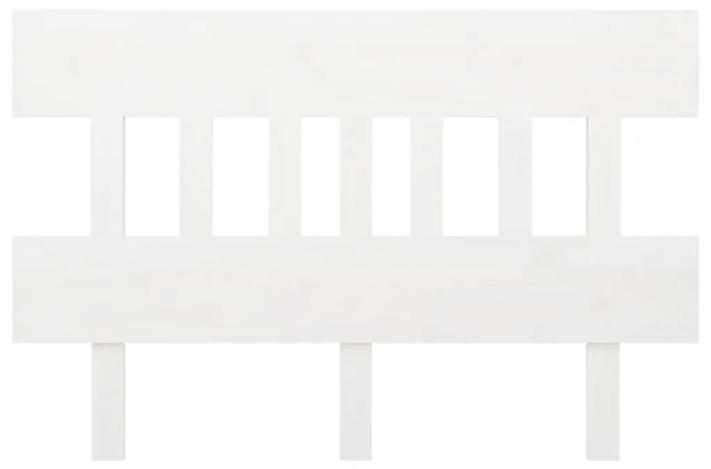 Tablie de pat, alb, 163,5x3x81 cm, lemn masiv de pin 1, Alb, 163.5 x 3 x 81 cm