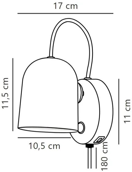 Spot de perete DFTP by Nordlux ANGLE 1xGU10/25W/230V negru