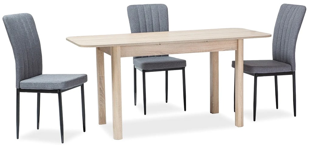Masă de sufragerie extensibilă 120-160 cm Daniel (stejar sonoma + stejar sonoma) (pentru 4 până la 6 persoane). 1050101