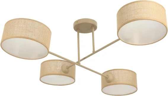 Brilagi - Lustră aplicată VIRGO 4xE14/40W/230V bej/auriu