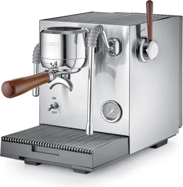 Espressor cu portfiltru Caso Design EspressoGourmet Advanced, 3000 W, 19 bari, 2 l, ULKA, PID, Manometru, Semiprofesionala, Spumare lapte, Otel inoxidabil