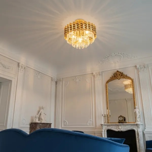 Brilagi - Lustră de tavan aplicată CRISTAL 5xE14/40W/230V Ø 38 cm