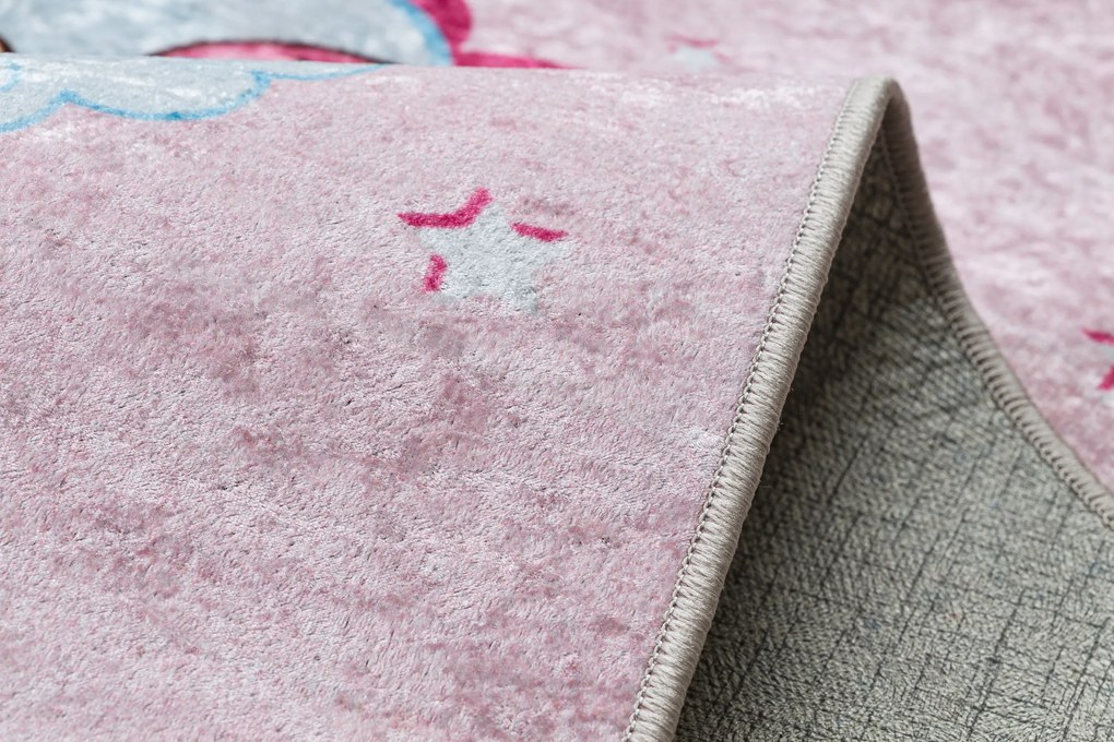 JUNIOR 51855.804 covor lavabil Inorog, nori pentru copii anti-alunecare - roz - SECUNDAR-COTATI PRODUSUL