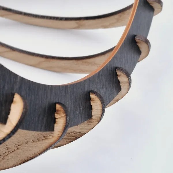 Lustră pe cablu TUCCI 3xE27/15W/230V stejar/negru