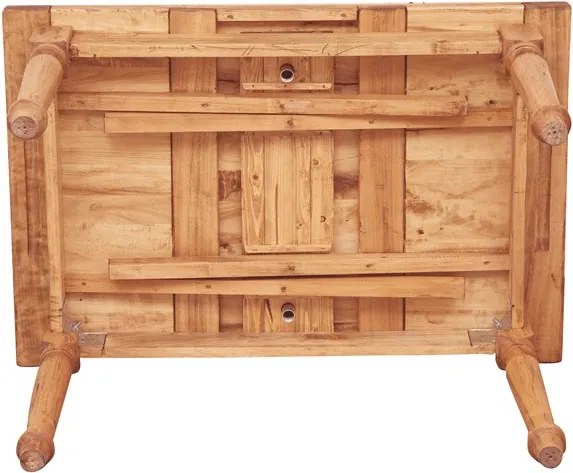 Masa extensibila, L120(210) 80 H80 cm, natur antichizat, lemn masiv