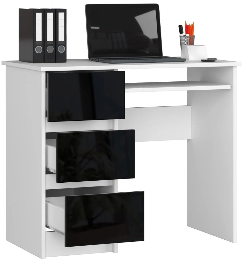 Masă PC Benicio (Negru lucios) (S). 1069655