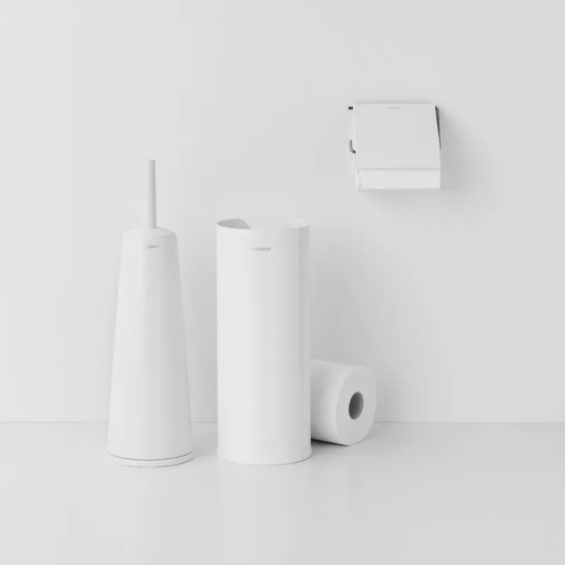 Set accesorii pentru toaleta Brabantia ReNew 1003475, 3 piese, Rezistent la coroziune, Alb