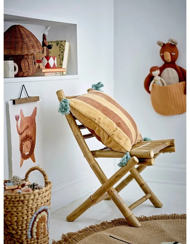 Coș de jucării pentru copii maro din material textil 46x7,5x33 cm Toto – Bloomingville Mini