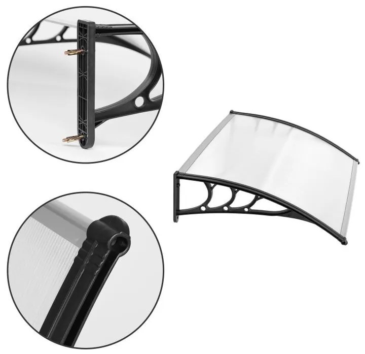 Acoperiș deasupra ușii din față - policarbonat Šírka: 80 cm | Dĺžka: 150 cm