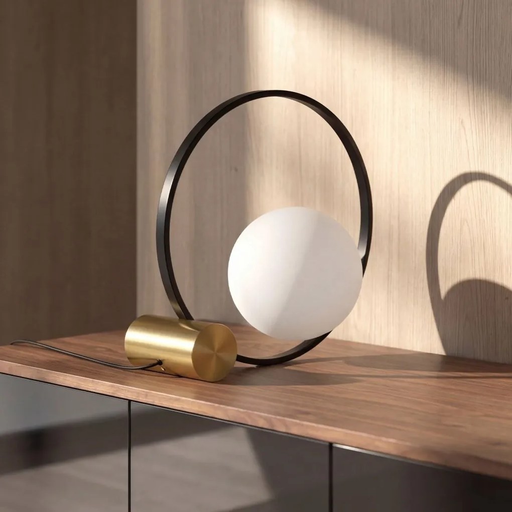 Lampa de masa design circular Gold and Black