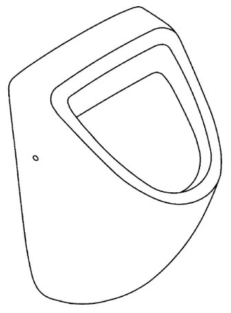 GROHE 39438000 - Pisuar BAU CERAMIC, ceramică, alb, 337 × 355 × 552 mm