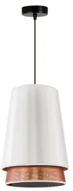 Lustră pe cablu BELL Duolla SHINY 1xE27/15W/230V d. 25 cm alb/cupru