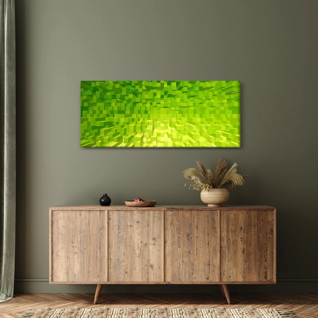 Tabloul cuburilor galbenverzui (120x50 cm)