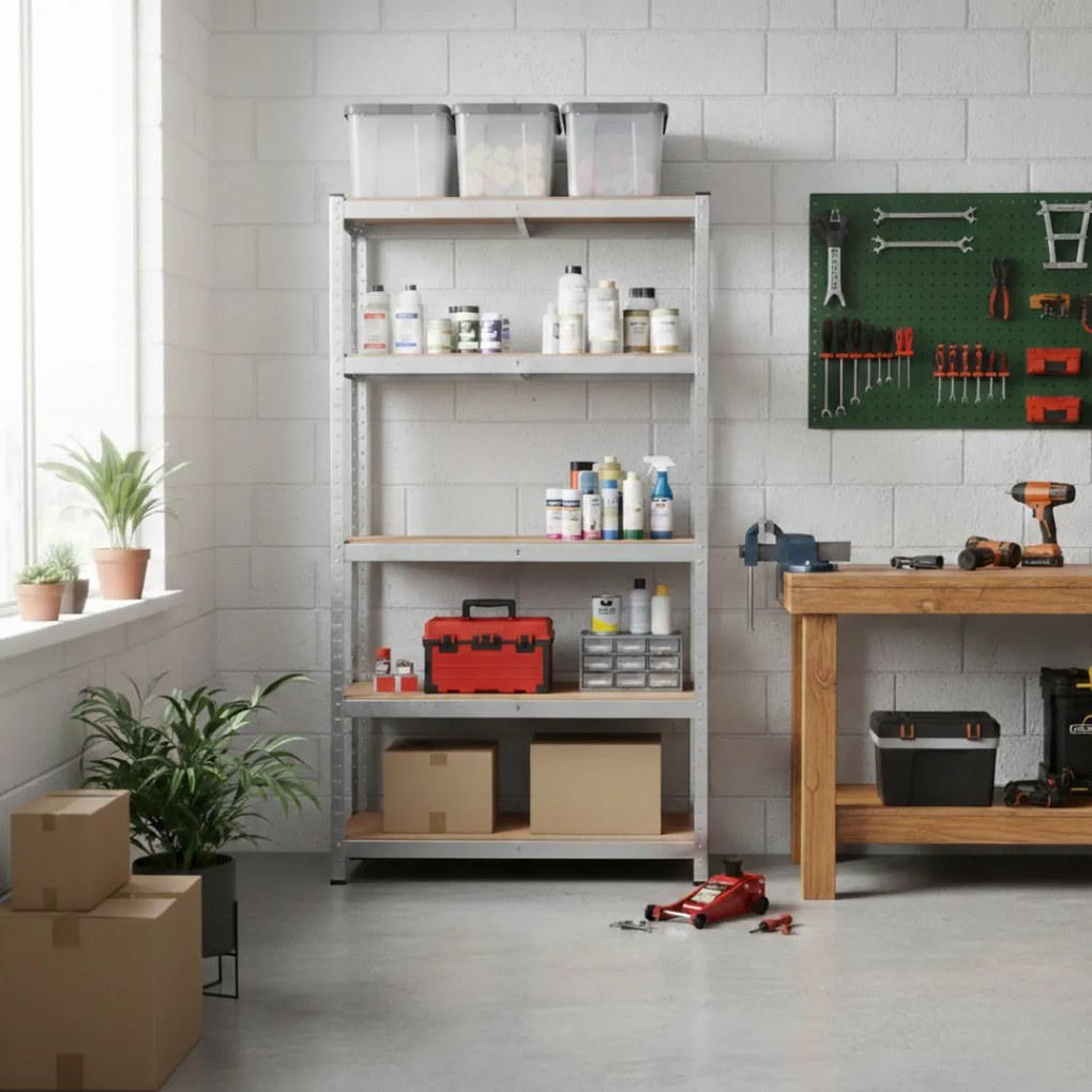 Raft cu capacitate mare HEAVY, max. 875kg, 90x40x180cm, argintiu Jurhan