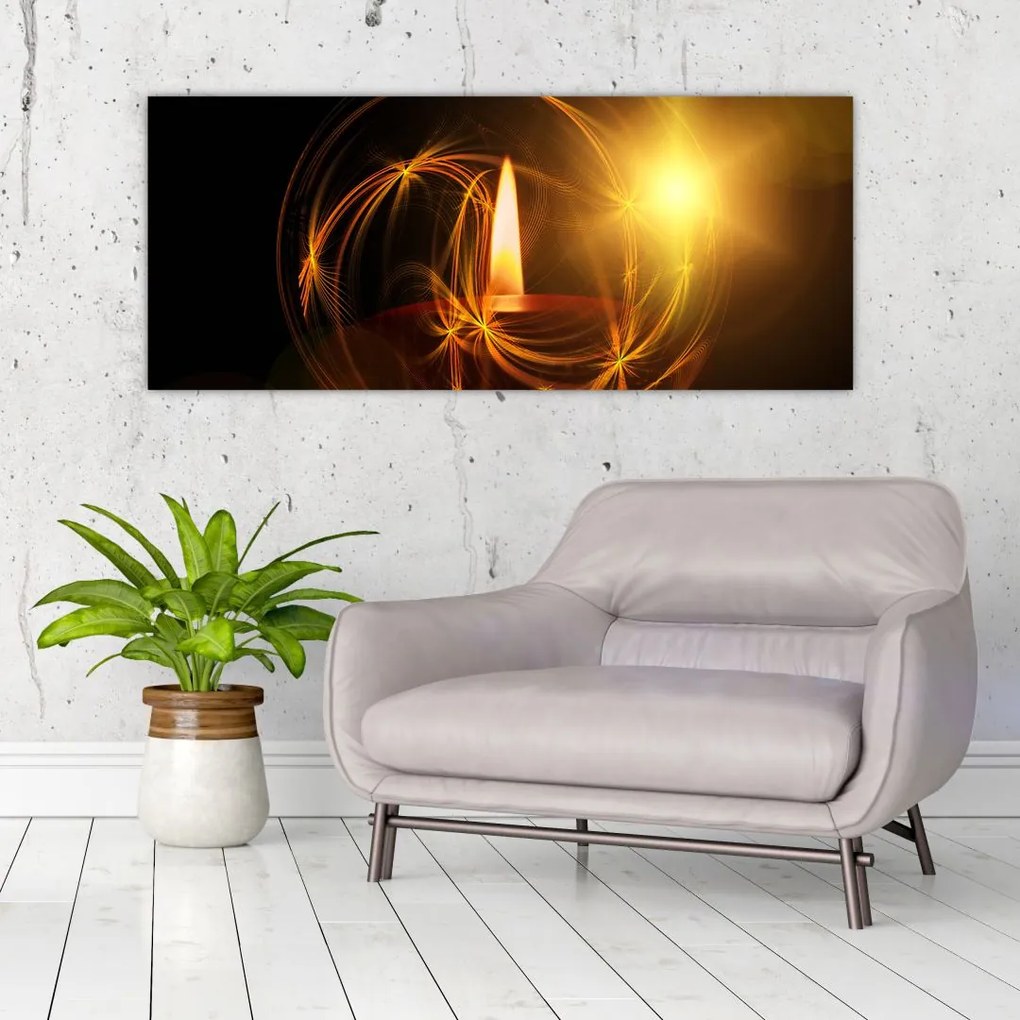 Tablou cu lumânare (120x50 cm)
