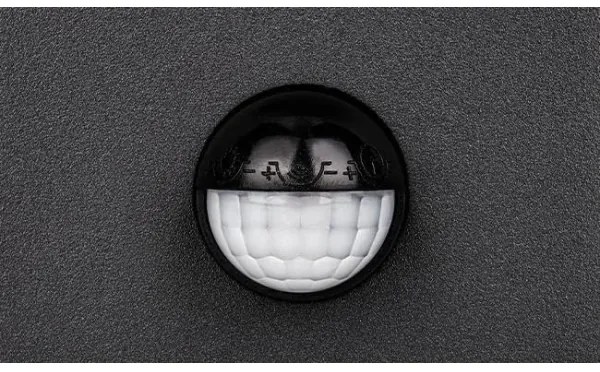 Aplica LED de exterior cu senzor, 9W, 230V, 4000K, IP44, neagră